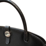 エルメス HERMES ダルヴィMM □C刻 ブラック・シルバー金具 ボックスカーフ レディース トートバッグ
