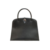 エルメス HERMES ダルヴィMM □C刻 ブラック・シルバー金具 ボックスカーフ レディース トートバッグ