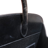 エルメス HERMES ダルヴィMM □C刻 ブラック・シルバー金具 ボックスカーフ レディース トートバッグ