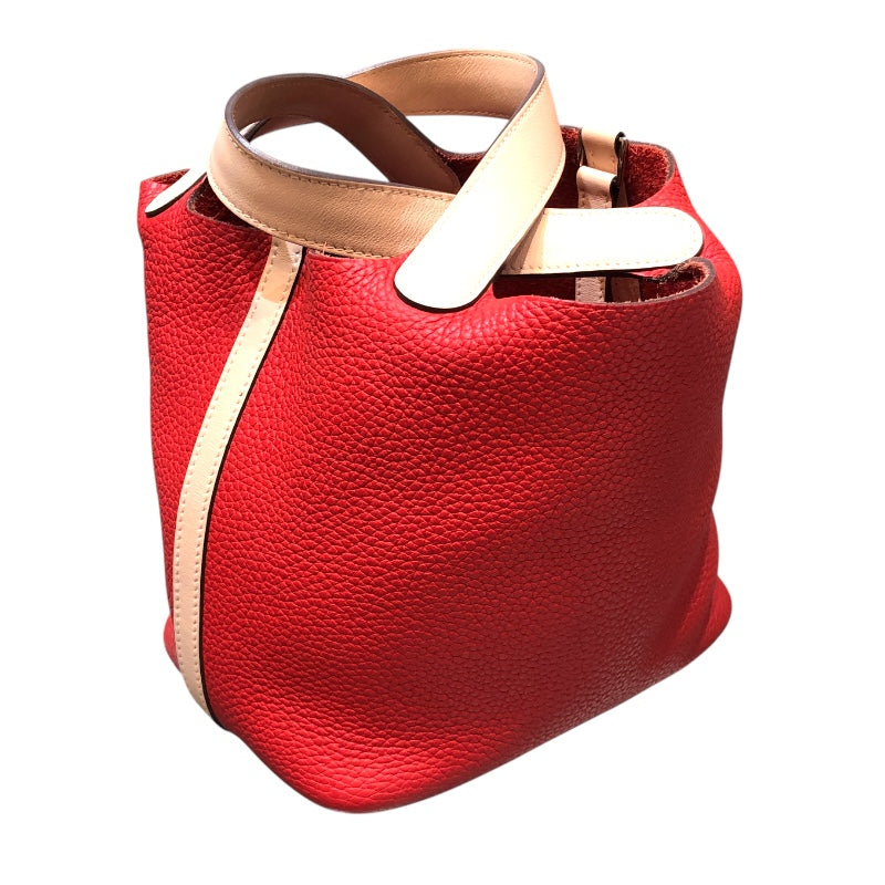 エルメス HERMES ピコタンロックPM　タッチ X刻 ルージュトマト・ローズエグランタイン　シルバー金具 トリヨン レディース ハンドバッグ