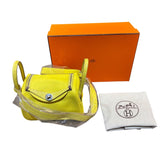 エルメス HERMES リンディミニ タッチ B刻印 ライム・シルバー金具 スイフト・アリゲーター レディース ショルダーバッグ