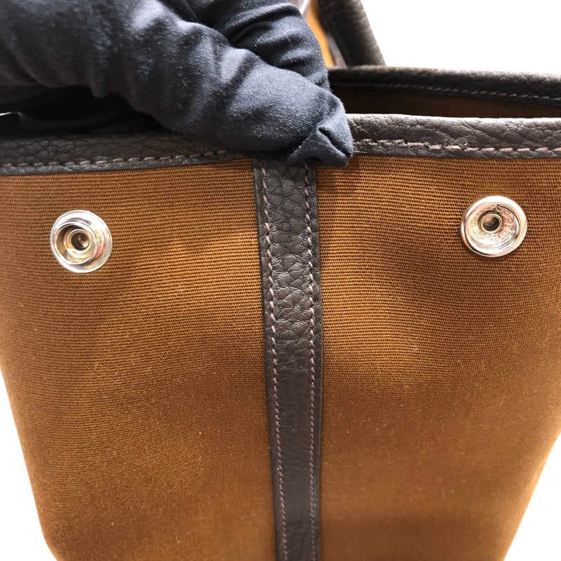 エルメス HERMES ガーデンパーティーPM B刻 アルザン・エベンヌ　SV トワル レディース ハンドバッグ
