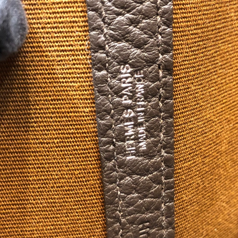 エルメス HERMES ガーデンパーティーPM B刻 アルザン・エベンヌ　SV トワル レディース ハンドバッグ