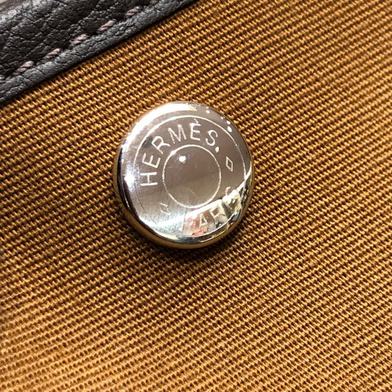 エルメス HERMES ガーデンパーティーPM B刻 アルザン・エベンヌ　SV トワル レディース ハンドバッグ