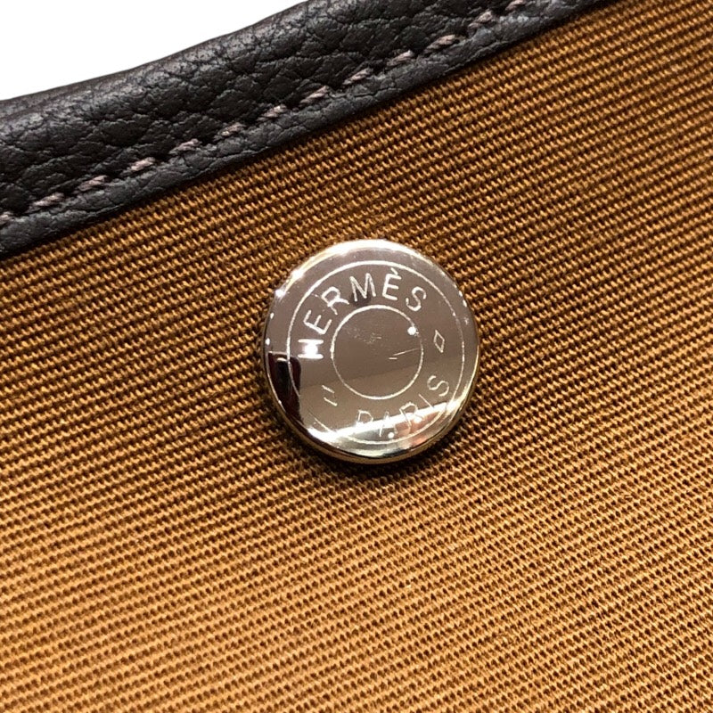 エルメス HERMES ガーデンパーティーPM B刻 アルザン・エベンヌ　SV トワル レディース ハンドバッグ