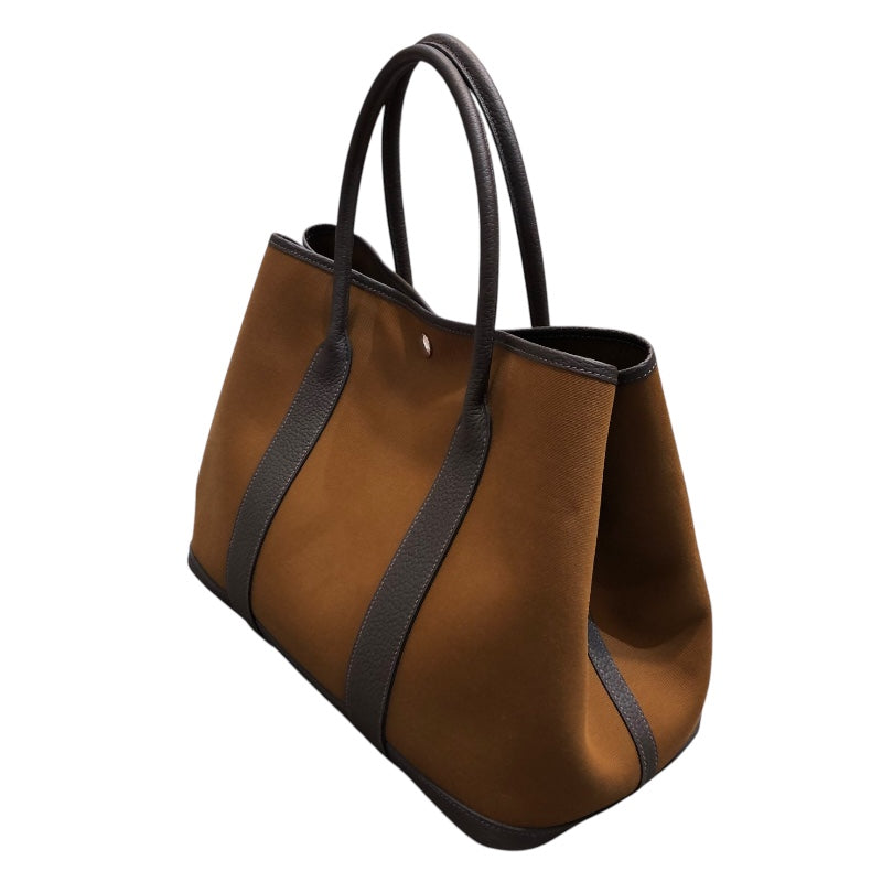 エルメス HERMES ガーデンパーティーPM B刻 アルザン・エベンヌ　SV トワル レディース ハンドバッグ