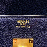 エルメス HERMES バーキン35 C刻（2018年製） ブルーアンクル ゴールド金具 トリヨン メンズ ハンドバッグ