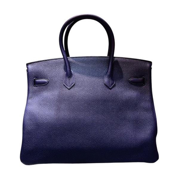 エルメス HERMES バーキン35 C刻（2018年製） ブルーアンクル ゴールド金具 トリヨン メンズ ハンドバッグ
