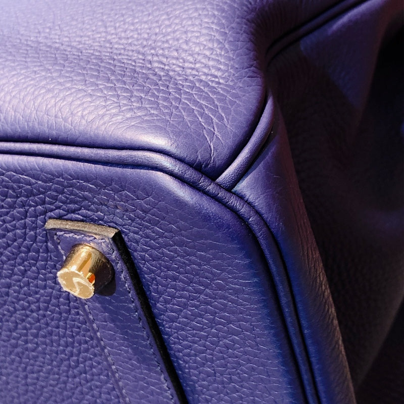 エルメス HERMES バーキン35 C刻（2018年製） ブルーアンクル ゴールド金具 トリヨン メンズ ハンドバッグ