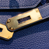 エルメス HERMES バーキン35 C刻（2018年製） ブルーアンクル ゴールド金具 トリヨン メンズ ハンドバッグ