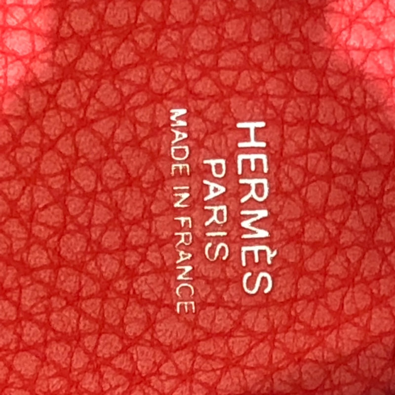エルメス HERMES ピコタンロックPM X刻 ルージュトマト　シルバー金具 トリヨン レディース ハンドバッグ
