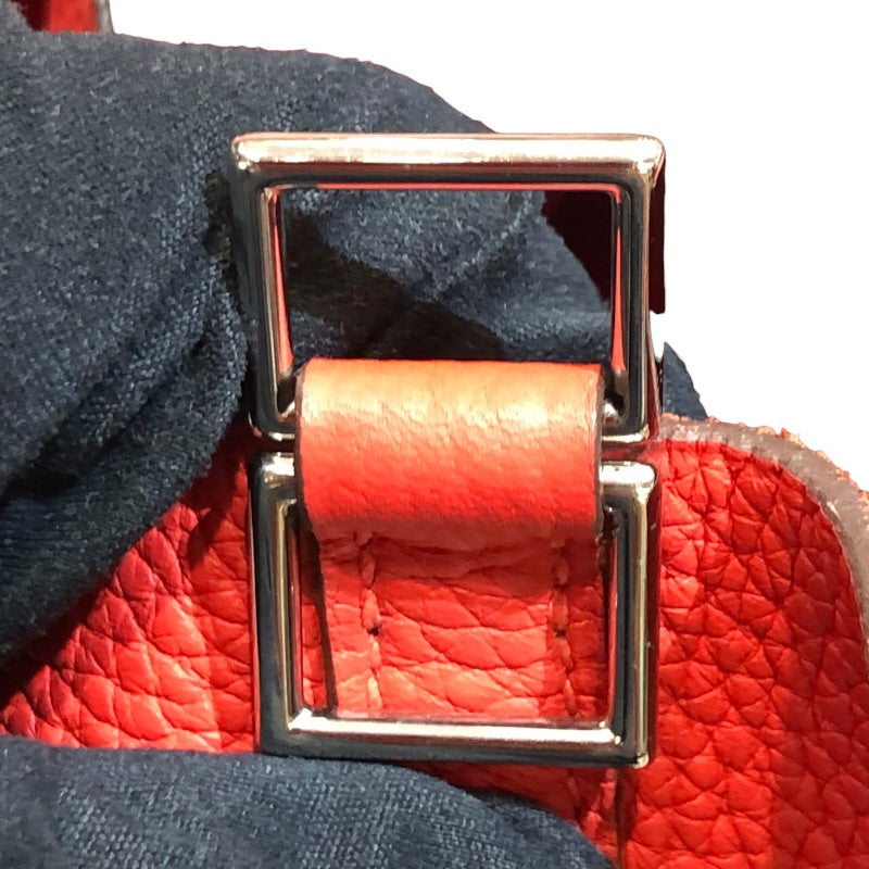 エルメス HERMES ピコタンロックPM X刻 ルージュトマト　シルバー金具 トリヨン レディース ハンドバッグ