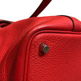 エルメス HERMES ピコタンロックPM X刻 ルージュトマト　シルバー金具 トリヨン レディース ハンドバッグ