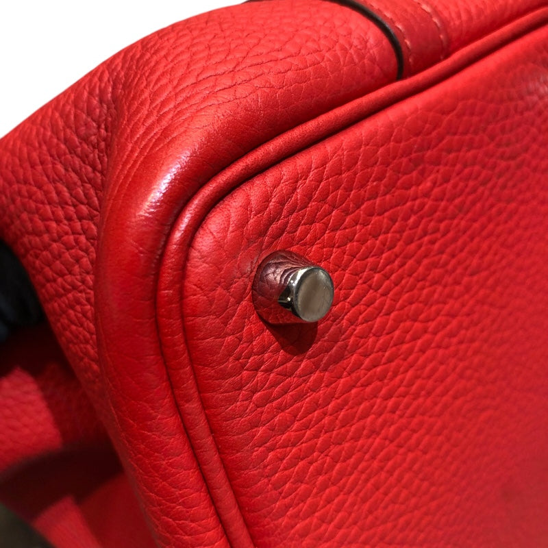 エルメス HERMES ピコタンロックPM X刻 ルージュトマト　シルバー金具 トリヨン レディース ハンドバッグ