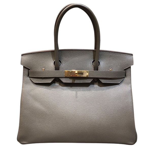 エルメス HERMES バーキン30 エプソン Z刻印 エトゥープ ゴールド金具 レディース ハンドバッグ