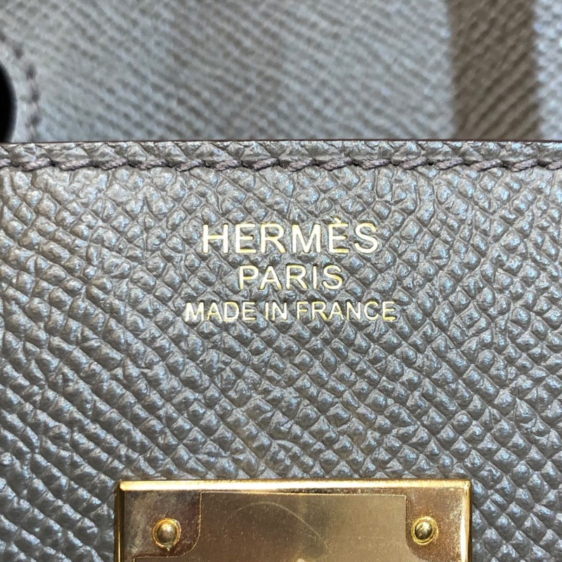 エルメス HERMES バーキン30 エプソン Z刻印 エトゥープ ゴールド金具 レディース ハンドバッグ