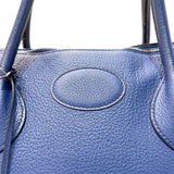 エルメス HERMES ボリード45 □K刻印　(2007年製) ブルー　シルバー金具 トリヨンクレマンス メンズ ハンドバッグ