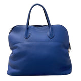 エルメス HERMES ボリード45 □K刻印　(2007年製) ブルー　シルバー金具 トリヨンクレマンス メンズ ハンドバッグ
