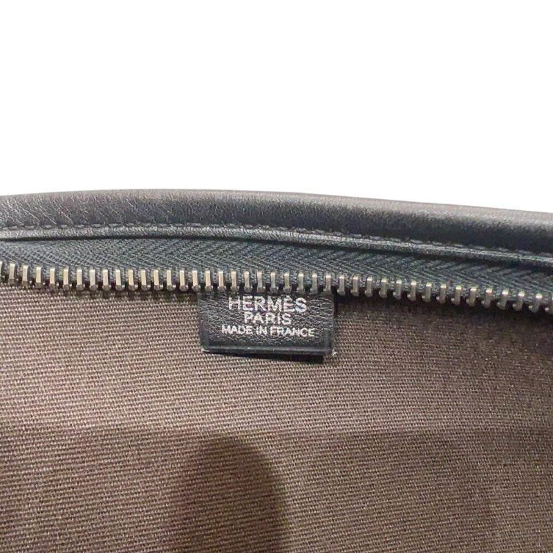 エルメス HERMES ミセスヒッピー □I刻印　(2005年製) ブラウン/ブラック　シルバー金具 トワル レディース ショルダーバッグ