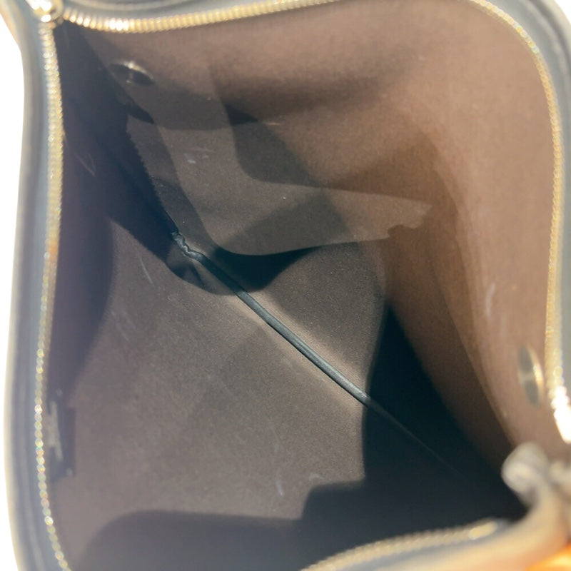 エルメス HERMES ミセスヒッピー □I刻印　(2005年製) ブラウン/ブラック　シルバー金具 トワル レディース ショルダーバッグ