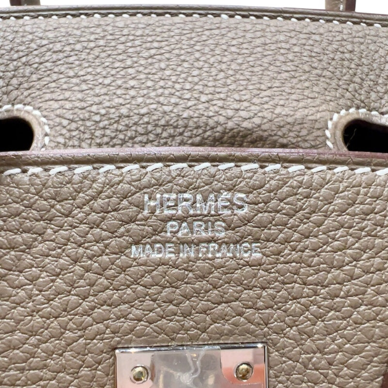 エルメス HERMES バーキン25 W刻印　(2024年製) エトゥープ　シルバー金具 トゴ レディース ハンドバッグ