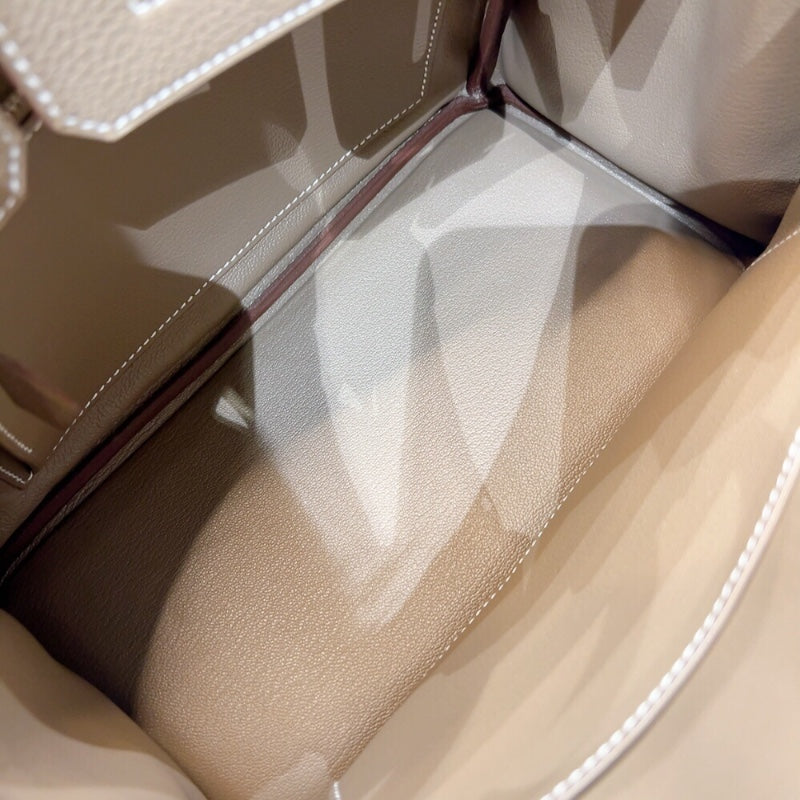 エルメス HERMES バーキン25 W刻印　(2024年製) エトゥープ　シルバー金具 トゴ レディース ハンドバッグ