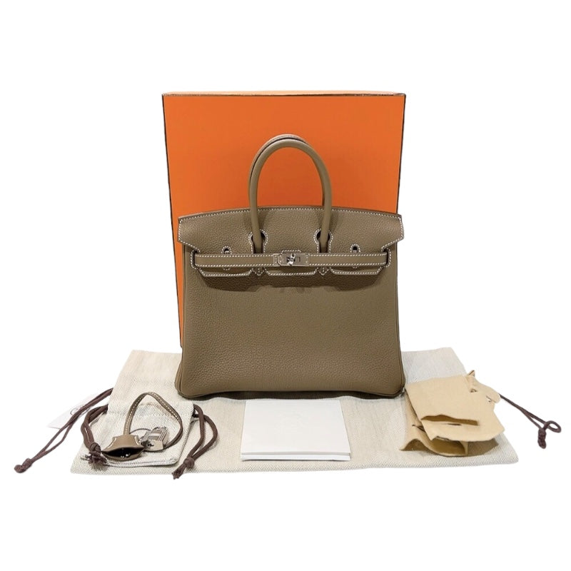 エルメス HERMES バーキン25 W刻印　(2024年製) エトゥープ　シルバー金具 トゴ レディース ハンドバッグ
