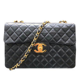 シャネル CHANEL デカマトラッセ34 A01094 ブラック　ゴールド金具 ラムスキン レディース ショルダーバッグ