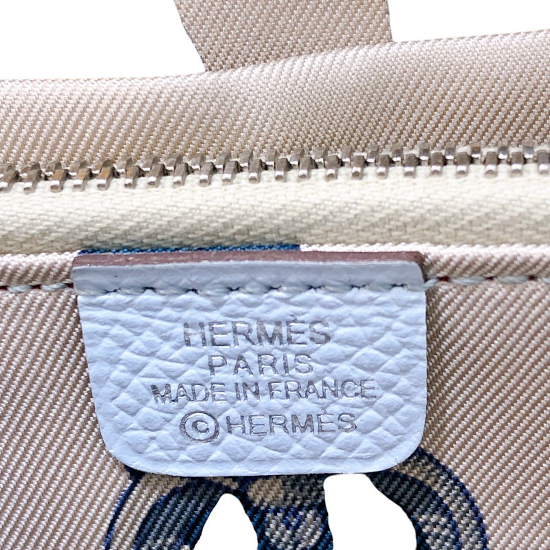 エルメス HERMES アザップロングシルクイン Z刻 ブループリュム エプソン レディース 長財布