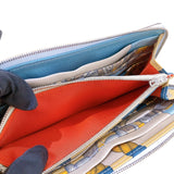 エルメス HERMES アザップロングシルクイン Z刻 ブループリュム エプソン レディース 長財布