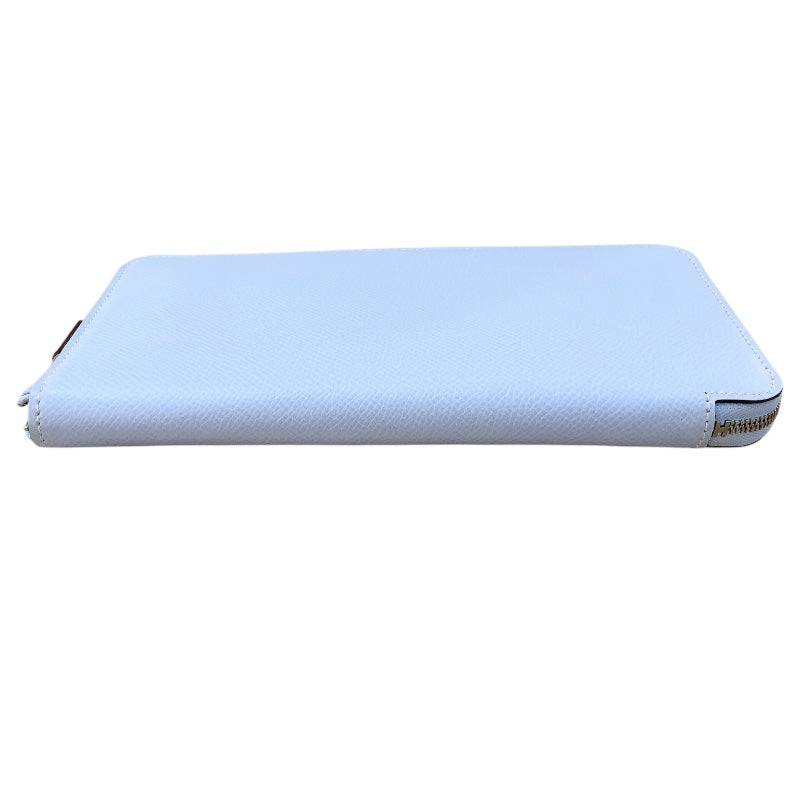 エルメス HERMES アザップロングシルクイン Z刻 ブループリュム エプソン レディース 長財布