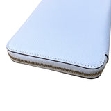 エルメス HERMES アザップロングシルクイン Z刻 ブループリュム エプソン レディース 長財布