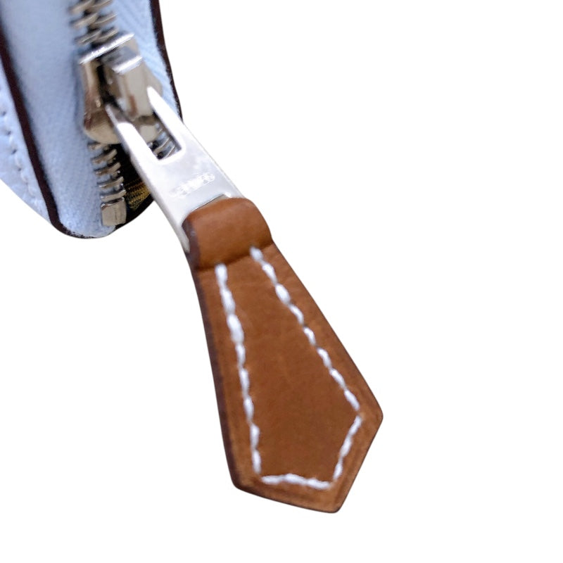 エルメス HERMES アザップロングシルクイン Z刻 ブループリュム エプソン レディース 長財布