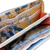 エルメス HERMES アザップロングシルクイン Z刻 ブループリュム エプソン レディース 長財布
