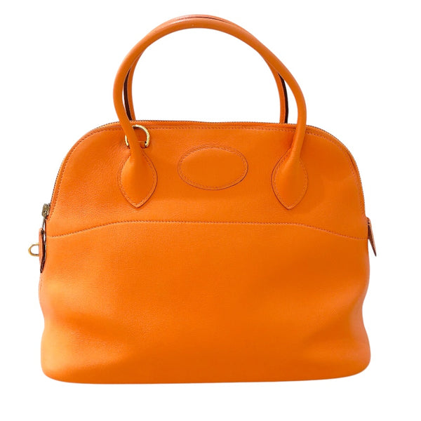 エルメス HERMES ボリード31 ▢E刻（2001年製） オレンジ ゴールド金具 ヴォーガリバー レディース ハンドバッグ