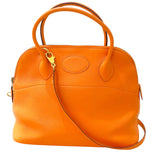 エルメス HERMES ボリード31 ▢E刻（2001年製） オレンジ ゴールド金具 ヴォーガリバー レディース ハンドバッグ