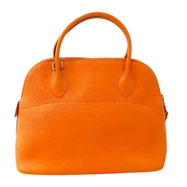 エルメス HERMES ボリード31 ▢E刻（2001年製） オレンジ ゴールド金具 ヴォーガリバー レディース ハンドバッグ