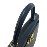 エルメス HERMES ケリー35 外縫い □Q刻（2013年製） ブラック ボックスカーフ レディース ハンドバッグ