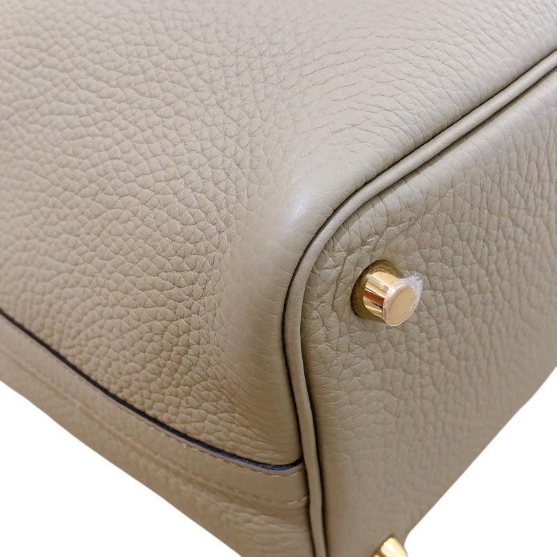 エルメス HERMES ピコタンロックPM W刻 ベージュマルファ ゴールド金具 トリヨン レディース ハンドバッグ