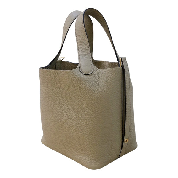 エルメス HERMES ピコタンロックPM W刻 ベージュマルファ ゴールド金具 トリヨン レディース ハンドバッグ
