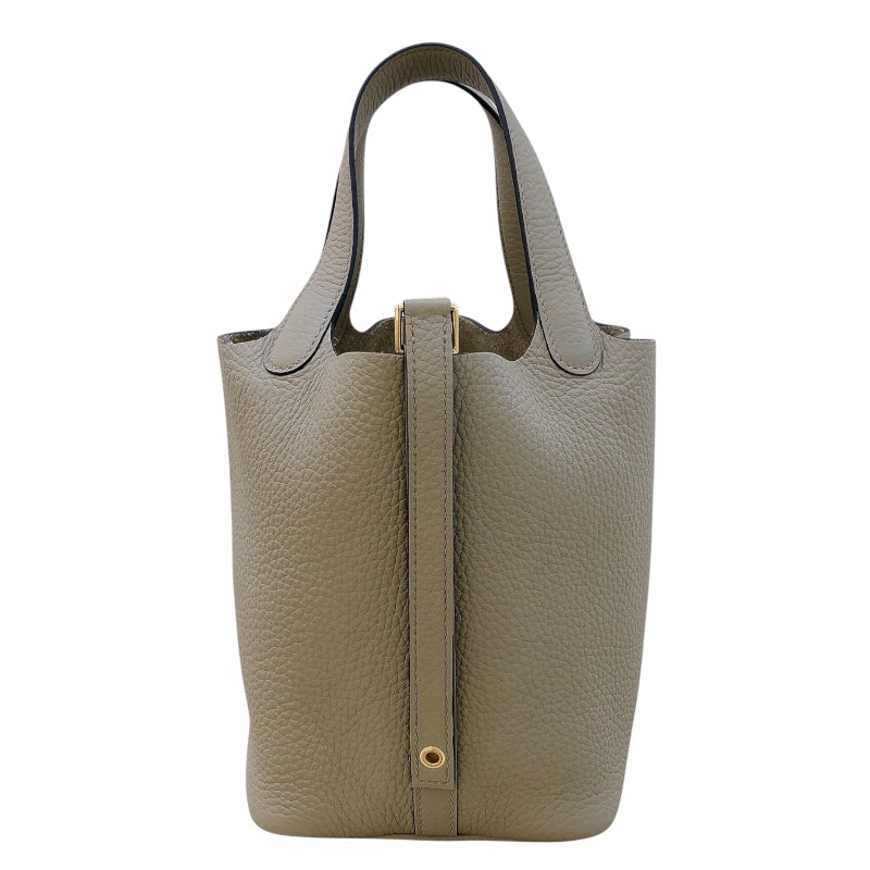 エルメス HERMES ピコタンロックPM W刻 ベージュマルファ ゴールド金具 トリヨン レディース ハンドバッグ