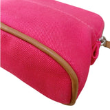 エルメス HERMES ボリードポーチミニミニ ピンク/シルバー金具 トワル レディース ポーチ