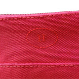 エルメス HERMES ボリードポーチミニミニ ピンク/シルバー金具 トワル レディース ポーチ