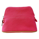 エルメス HERMES ボリードポーチミニミニ ピンク/シルバー金具 トワル レディース ポーチ