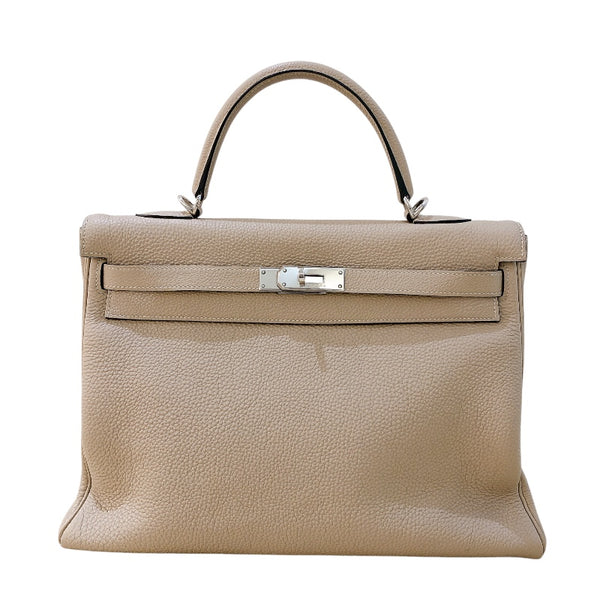 エルメス HERMES ケリー35 内縫い □I刻 トゥルティエールグレー/SV金具 トゴ レディース ハンドバッグ