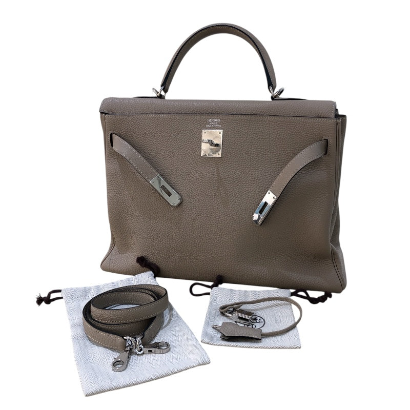 エルメス HERMES ケリー35 内縫い □I刻 トゥルティエールグレー/SV金具 トゴ レディース ハンドバッグ