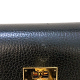 エルメス HERMES ケリー32 外縫い 〇R刻 ブラック/GD金具 アルデンヌ レディース ハンドバッグ