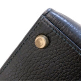 エルメス HERMES ケリー32 外縫い 〇R刻 ブラック/GD金具 アルデンヌ レディース ハンドバッグ