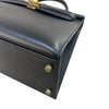 エルメス HERMES ケリー32 外縫い 〇U刻 ブラック/GD金具 アルデンヌ レディース ハンドバッグ