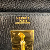 エルメス HERMES ケリー32 外縫い 〇U刻 ブラック/GD金具 アルデンヌ レディース ハンドバッグ